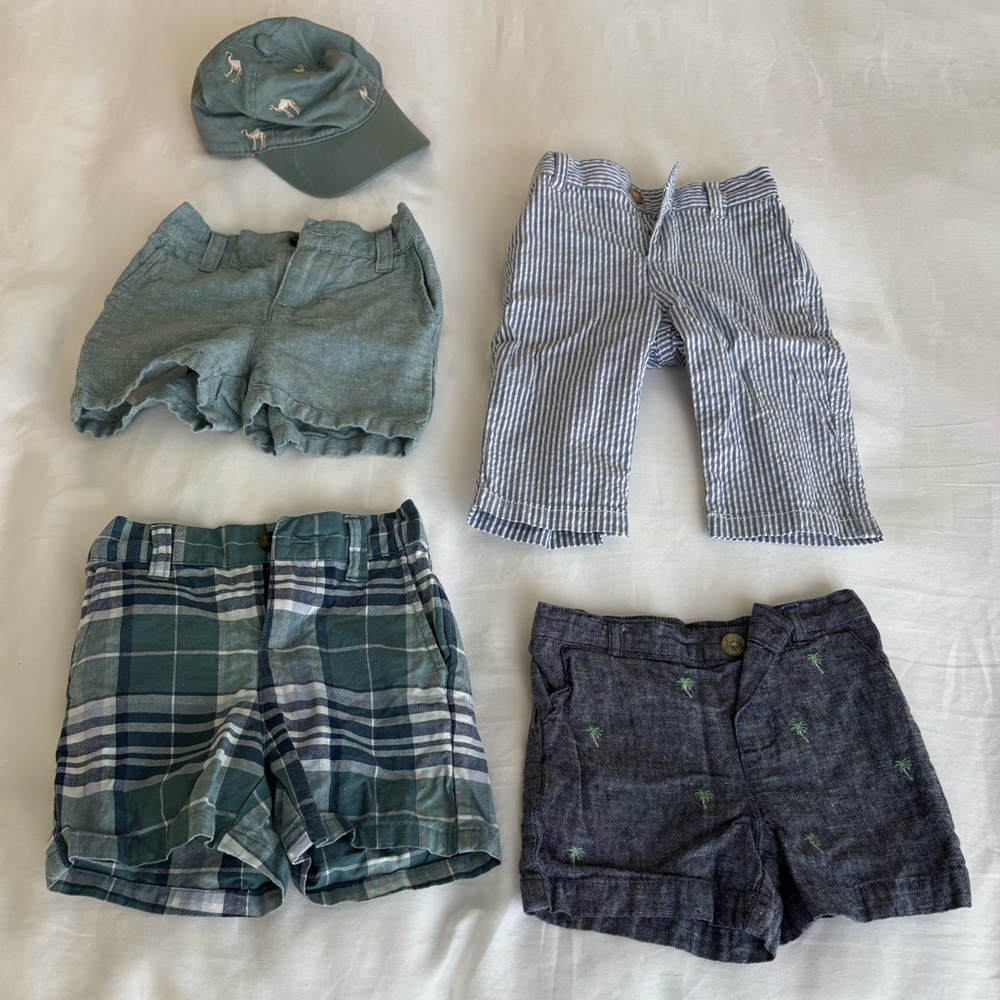 Set of Boys' Shorts and Cap
